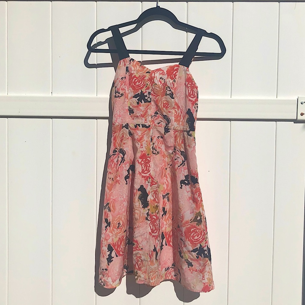 Candies Floral Pink and Orange Dress